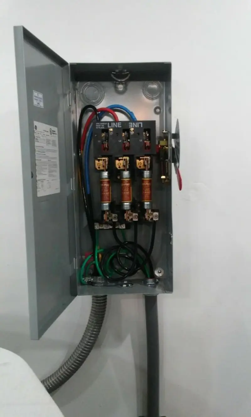 Three-phase disconnect switch installed for Electrical Wiring & Rewiring in Westmoreland
